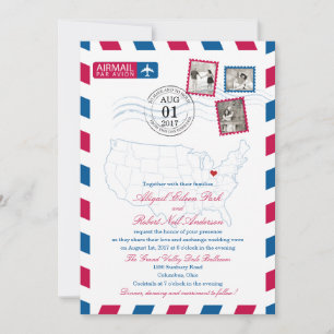 Invitación Ohio Airmail   BODA