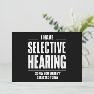Invitación Oír selectivamente Lo siento Dicho divertido Humor