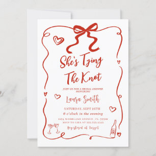 Invitación Ojo rojo que está atando la ducha nupcial