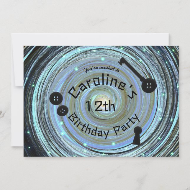 Invitación Ojos de botón y tecla de esqueleto otros Fiestas d (Anverso)