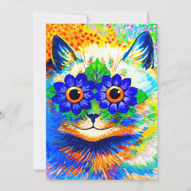 Invitación Ojos de flor de gato (Anverso)