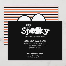 Invitación Ojos Locos Fiesta de Halloween Vamos a Asustar