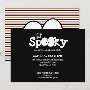 Invitación Ojos Locos Fiesta de Halloween Vamos a Asustar