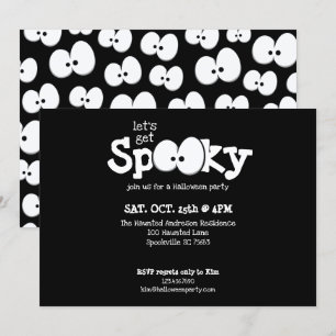 Invitación Ojos Locos Vamos a Tener una Fiesta de Halloween E