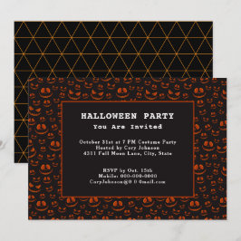 Invitación Ojos y tontos de calabaza en la fiesta de Hallowee