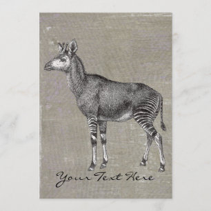 Invitación Okapi del vintage