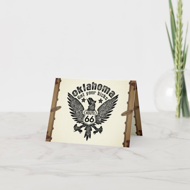 Invitación Oklahoma Obtener sus Kicks Route 66 Filtro San Tel (Anverso)