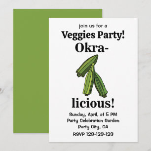 Invitación Okra Verdura Verduras 