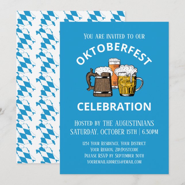 Invitación OKTOBERFEST Beer (Anverso / Reverso)