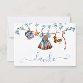 Invitación Oktoberfest Danke Nota de agradecimiento