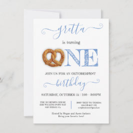Invitación Oktoberfest Pretzel cumple un cumpleaños