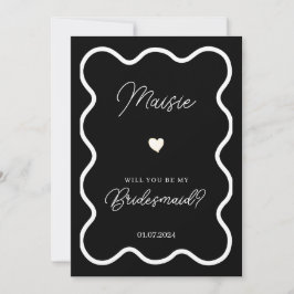 Invitación Ola blanca serás mi propuesta de dama de honor