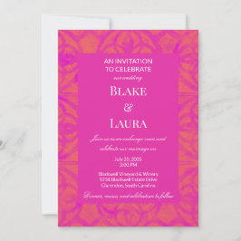 Invitación Ola de Calor Rosa Brillante Verano Personalizado