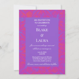 Invitación Ola de calor violeta Verano Bold Personalizado