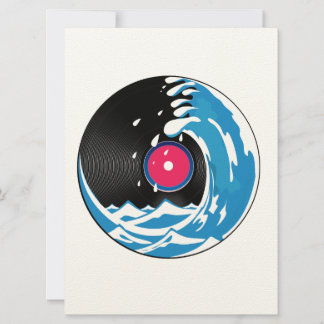 Invitación Ola de vinilo