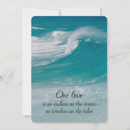 Invitación Ola del océano de bodas de playa