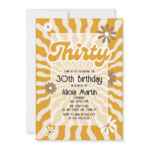 Ola Retro Sun Daisy Brown 30 cumpleaños