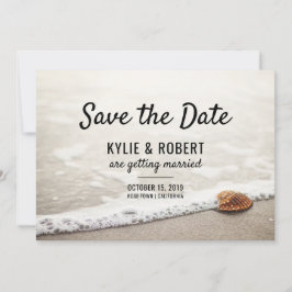 Invitación Olas de Playa Boda Guardar la Fecha