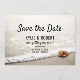 Invitación Olas de Playa Boda Guardar la Fecha