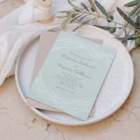 Olas del mar personalizado Elegante Boda sencillo 