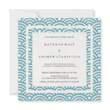 Olas del Mar Verde Azul Elegante Boda de Playa