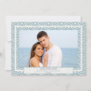 Invitación Olas japonesas de Seigaiha Salvan la foto plana de