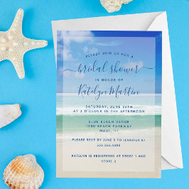 Invitación Olas tropicales del océano Foto Beach Bridal Showe