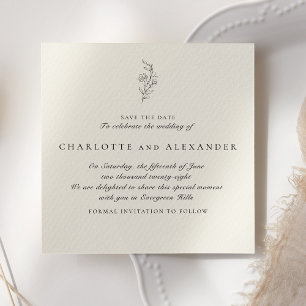 Invitación Old Money Aesthetic Wedding salva la fecha