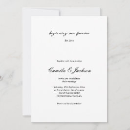 Invitación Old Money Black and White Wedding 