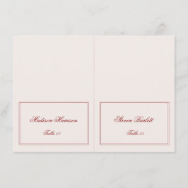 Invitación Old Money Burgundy Wedding Place Card DIY