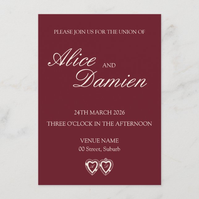 Invitación Old Money Elegant Wedding Invitation (Anverso)