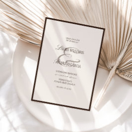 Invitación Old Money Espresso Ivory Wedding