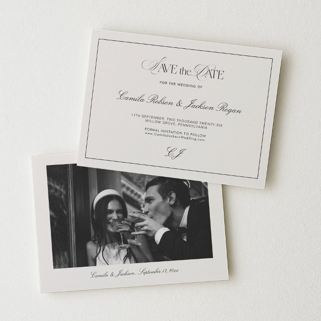 Invitación Old Money Wedding Save the Date (Subido por el creador)