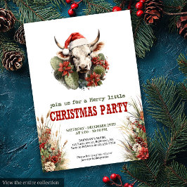 Invitación Old West Christmas party editable digital invites