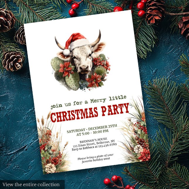 Invitación Old West Christmas party editable digital invites (Old West Christmas party editable digital invitation

)