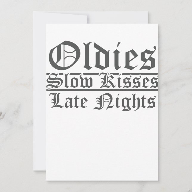 Invitación Oldies Slow Kiss Tardes Noches Chicana O (Anverso)