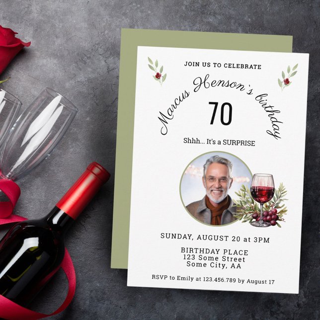 Invitación Óleos de vidrio de vino rojo rústico 50.ª foto de  (Subido por el creador)