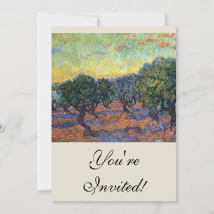 Invitación Olivar de Vincent Van Gogh Impresionismo Arte