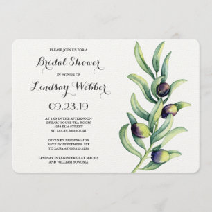 Invitación Olive Branch Bridal Shower