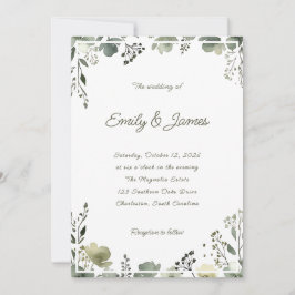 Invitación Olive Floral Wedding