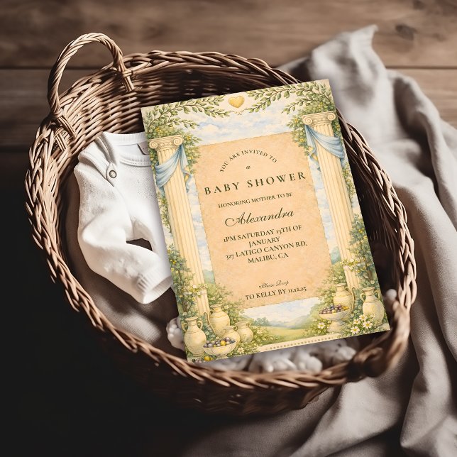 Invitación Olive Garden Fiesta de Bebé Griega (Subido por el creador)