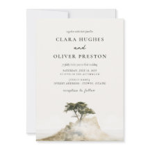 Olive Green Coastal Mist Script Cypress Wedding 