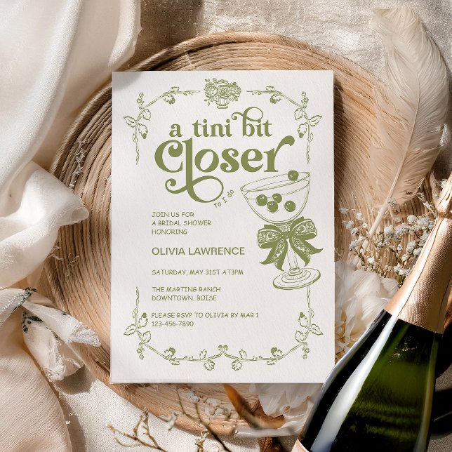 Invitación Olive Green un poquito más cerca de lo que hago (Subido por el creador)