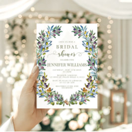 Invitación Olive Italian Tuscan Theme Boho Bridal Shower