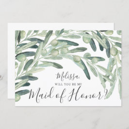 Invitación Olive, serás mi empleada de honor