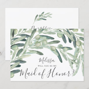 Invitación Olive, serás mi empleada de honor