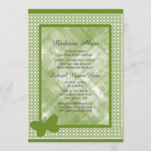 Invitación Olive Verde con Fiesta de Baúl Universitario de Ma