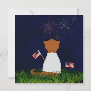 Invitación Oliver The Otter Watching Fireworks