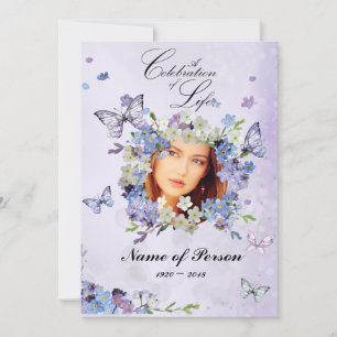 Invitación Olvídate de mí, no de las mariposas, celebración d