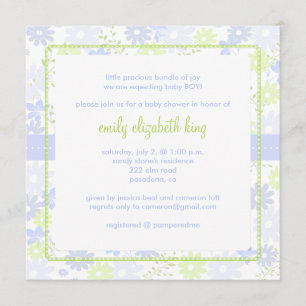Invitación Olvídate de mí No ~ Ducha de bebé de jardín